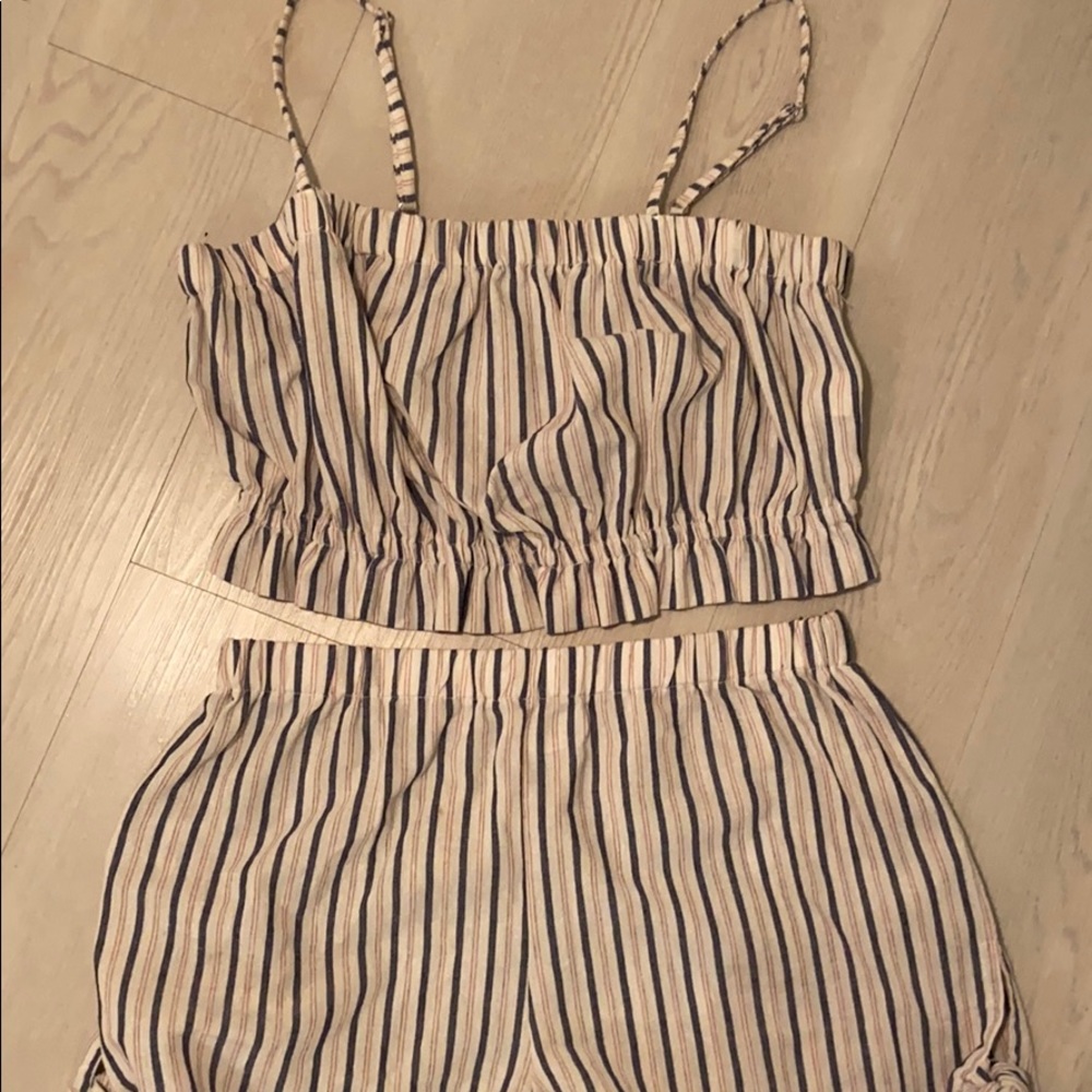 Two Piece Stripped Set - shorts and tank